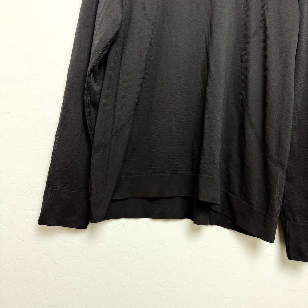 Lululemon Swiftly Tech Long Sleeve Shirt Black Relaxed Fit 10 12 Athletic Top - Picture 2 of 7